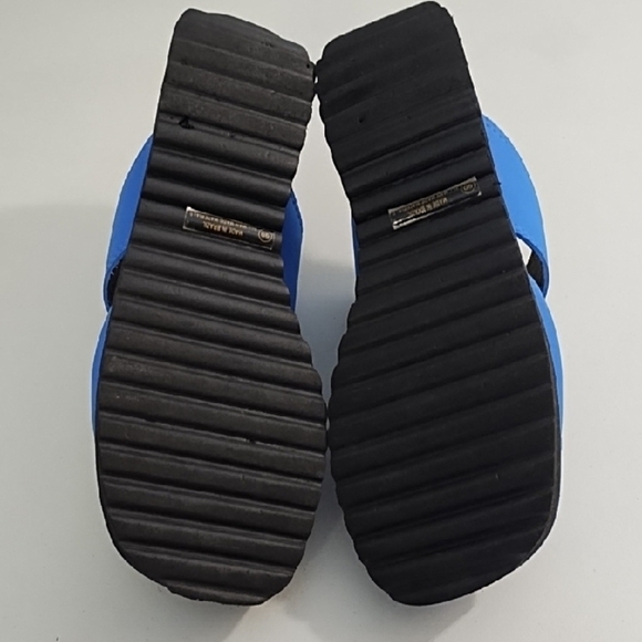 Vibrant Blue 90's Slide Sandals Platform Beach Club Seychelles - Picture 10 of 12